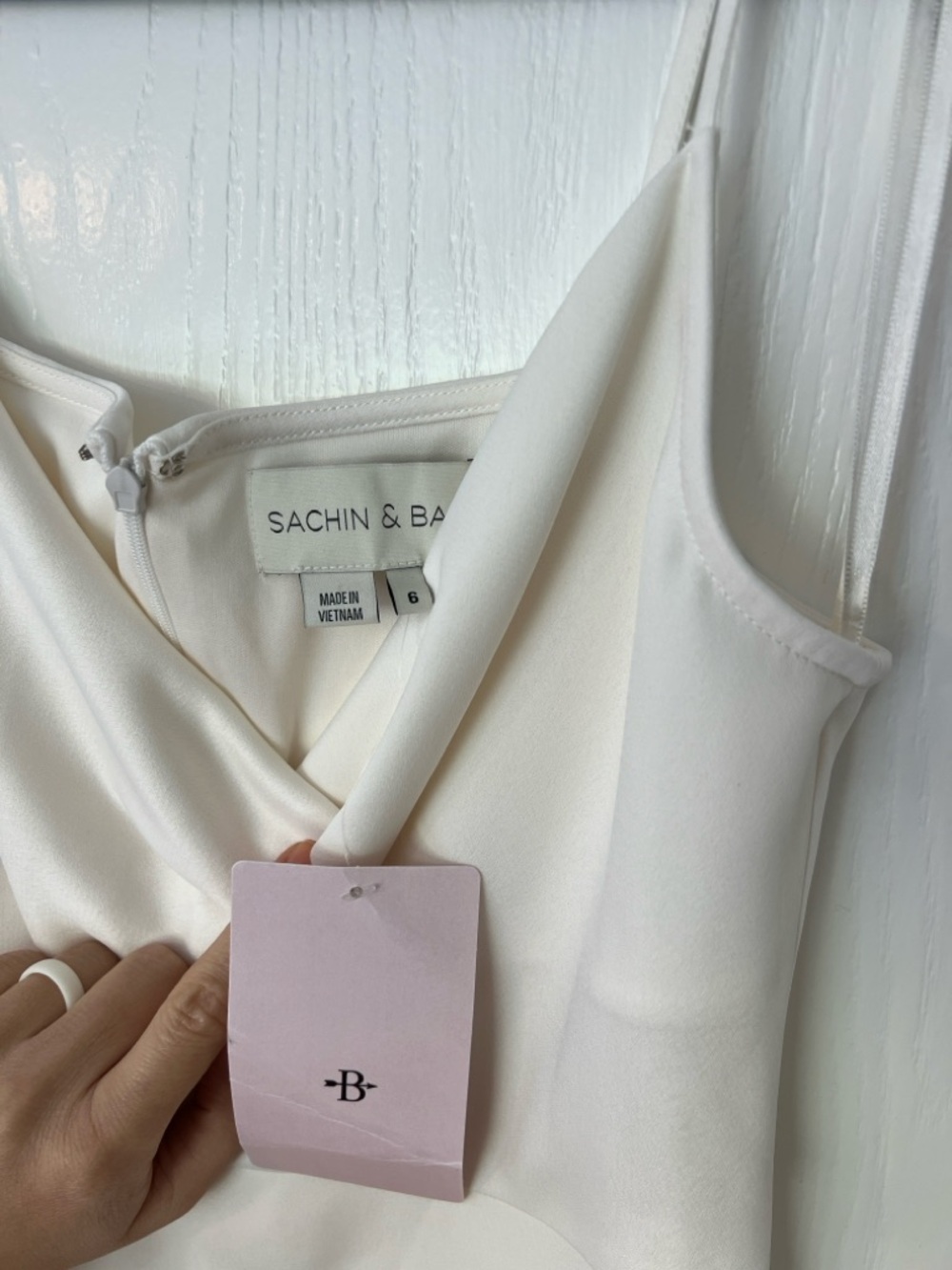 Sachin + Babi Cream Cowl-Neck Slip Dress - Picture 8 of 10
